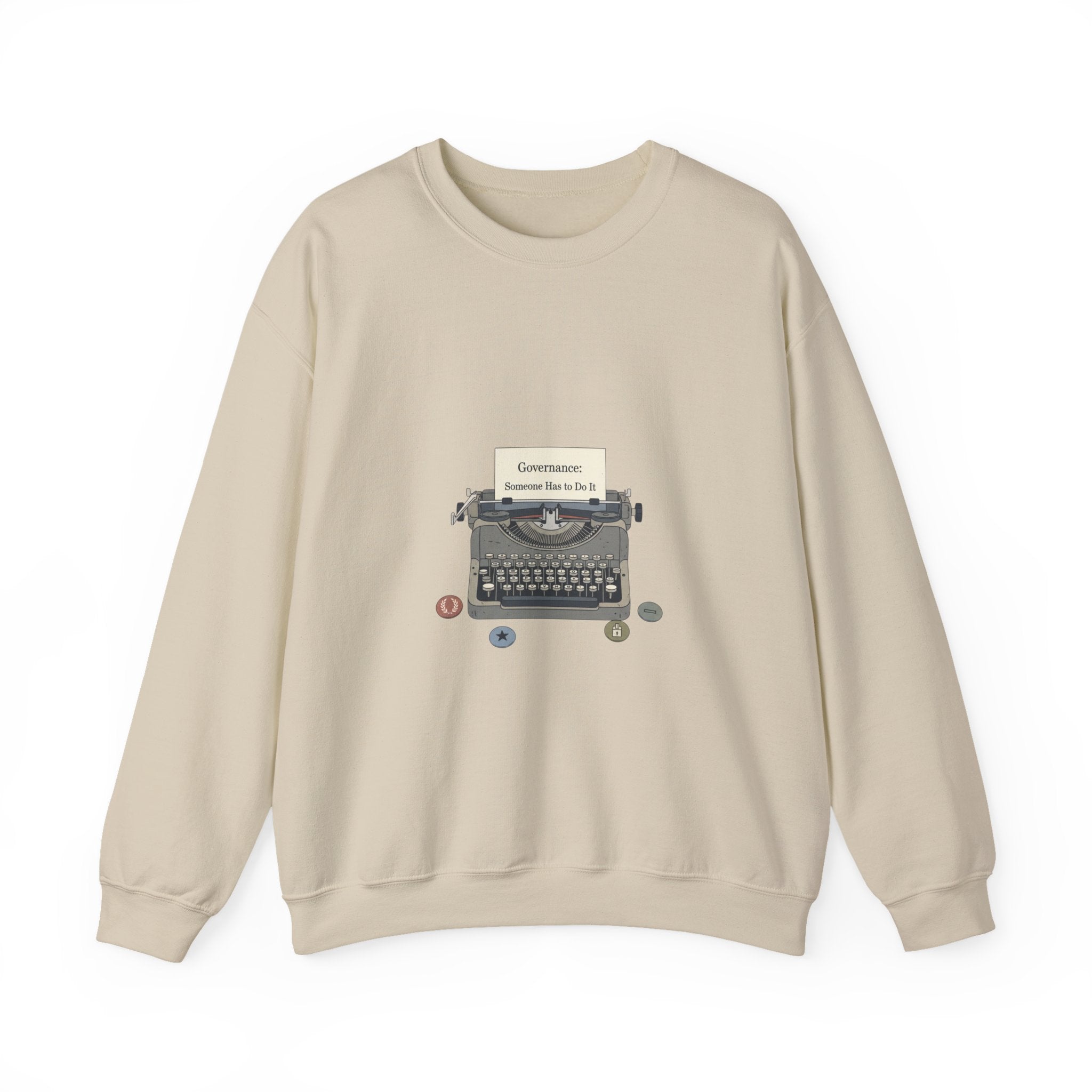 Civic Exhaustion Typewriter Crewneck sweatshirt | election memes, politics humor