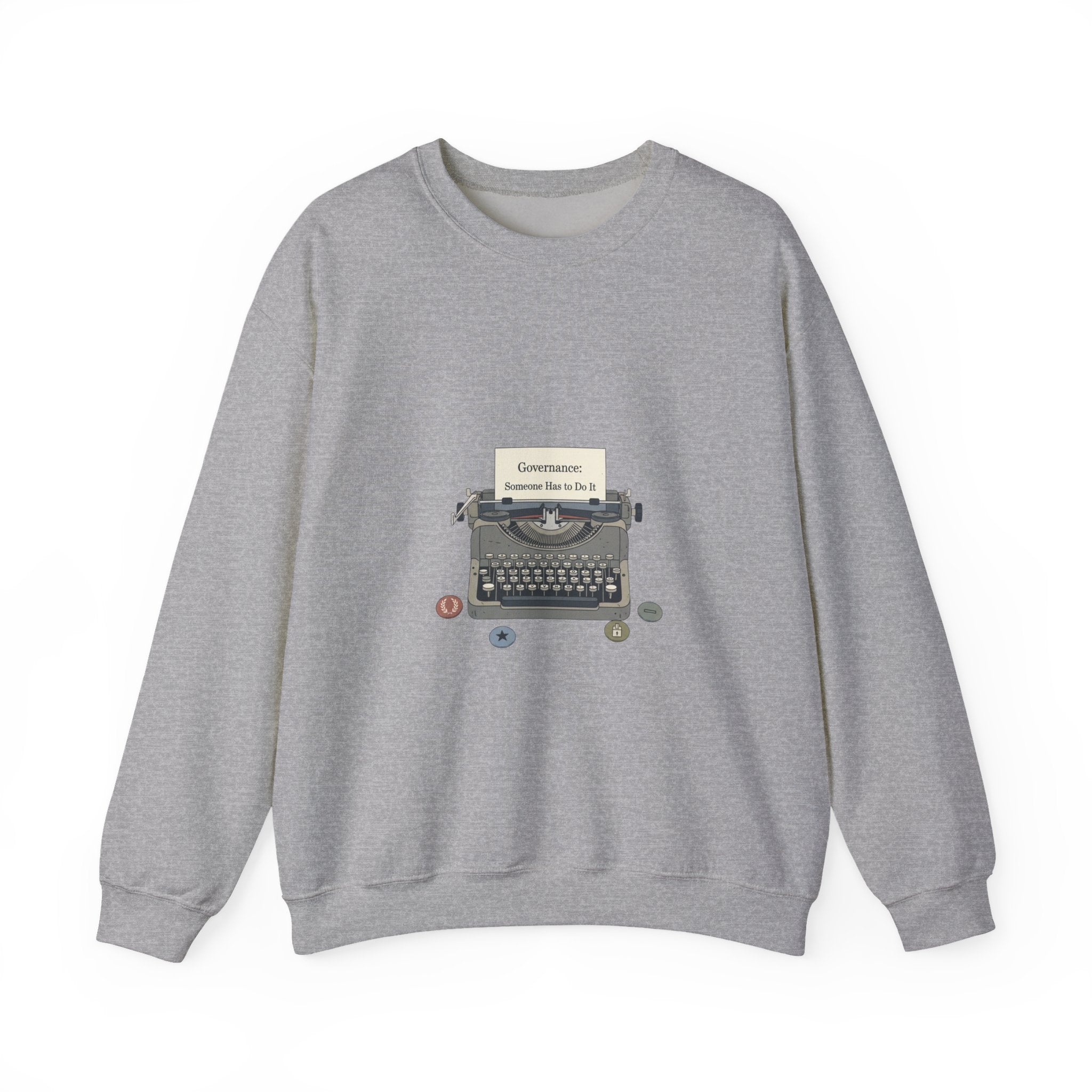 Civic Exhaustion Typewriter Crewneck sweatshirt | election memes, politics humor